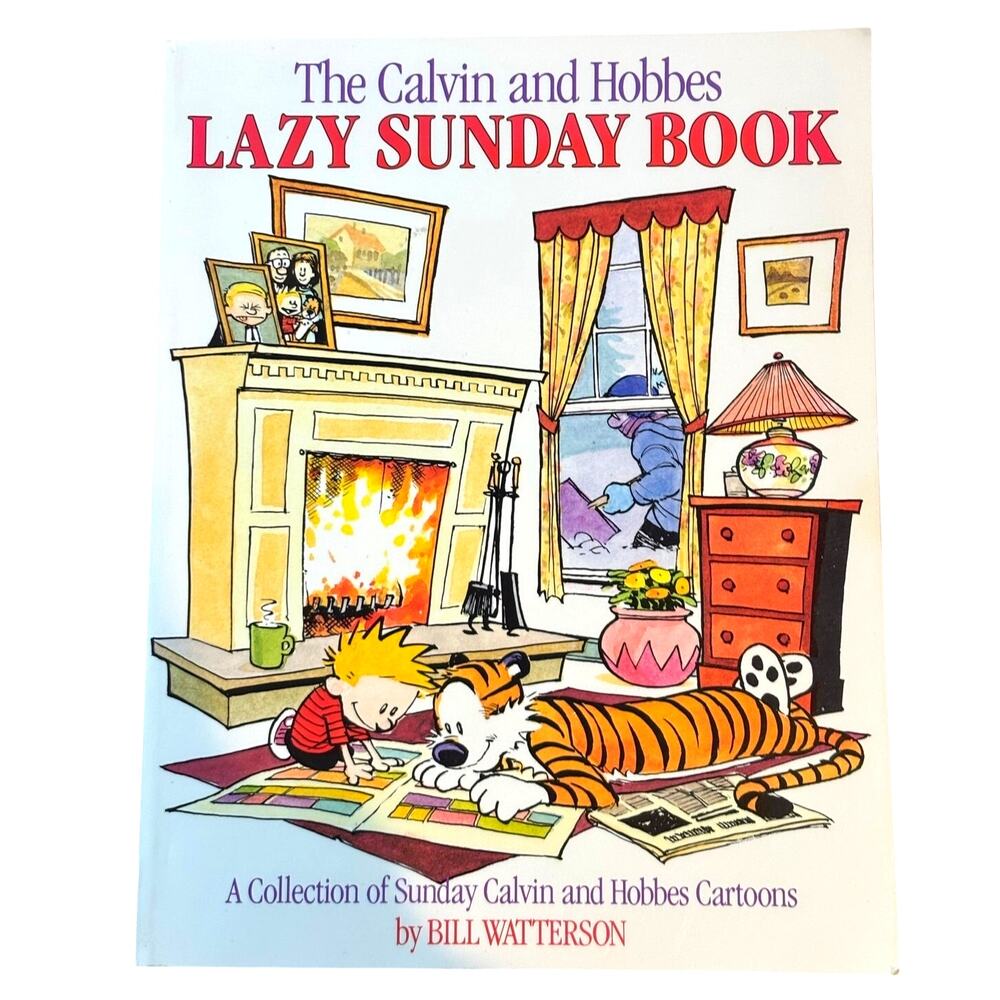 1989 Calvin and Hobbes Lazy Sunday Book, by Bill Watterson (Comics '87-'89), PB